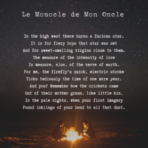 Wallace Stevens - Le Monocle De Mon Uncle